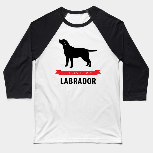 I Love My Labrador Baseball T-Shirt by millersye